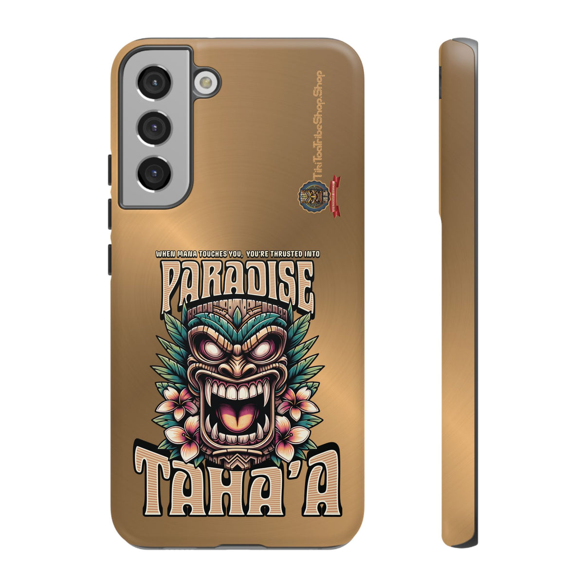 Tahaa – Coque Antichoc Premium « Tiki Féroce » | Design Tribal & Protection Maximale