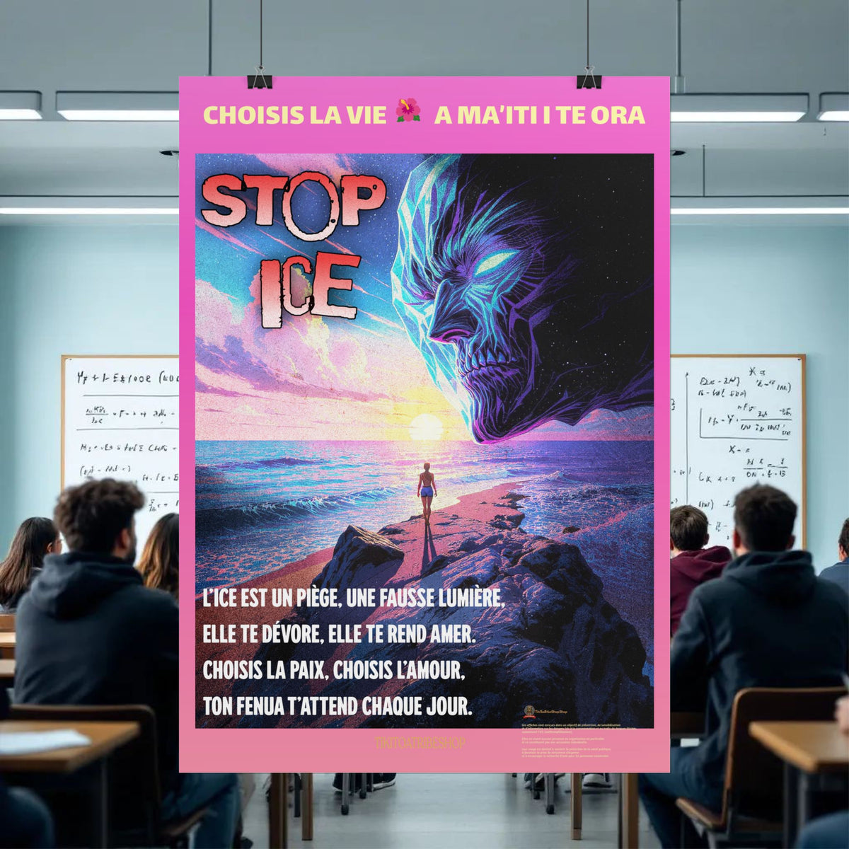 Posters Anti-ICE Polynésie – Affiches de Sensibilisation Contre la Drogue “Paruru i te ora – Brisons les chaînes de l’ICE”
