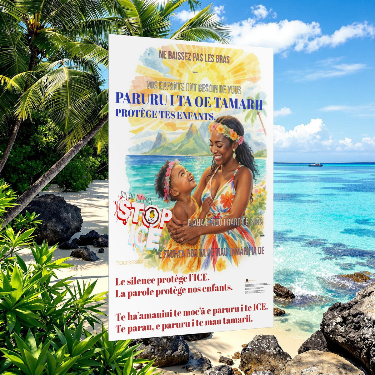 Posters Anti-ICE Polynésie – Affiches de Sensibilisation Contre la Drogue “Paruru i te ora – Brisons les chaînes de l’ICE”