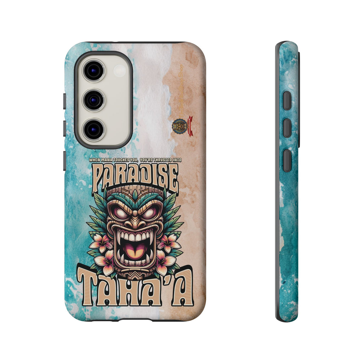 Tahaa – Coque Antichoc Premium « Tiki Féroce » | Design Tribal & Protection Maximale