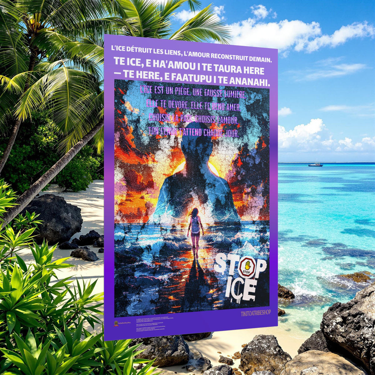 Posters Anti-ICE Polynésie – Affiches de Sensibilisation Contre la Drogue “Paruru i te ora – Brisons les chaînes de l’ICE”
