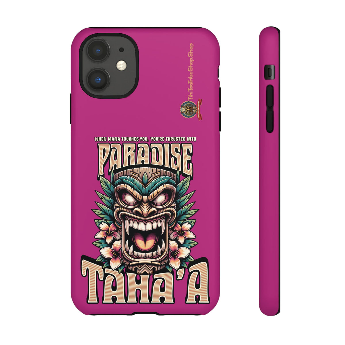 Tahaa – Coque Antichoc Premium « Tiki Féroce » | Design Tribal & Protection Maximale