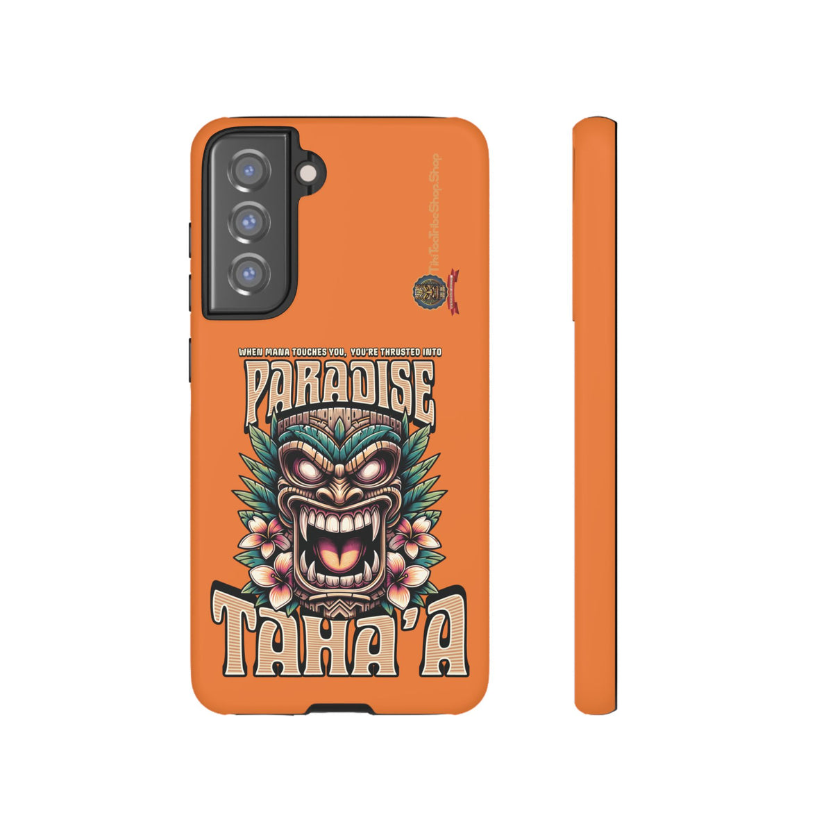Tahaa – Coque Antichoc Premium « Tiki Féroce » | Design Tribal & Protection Maximale