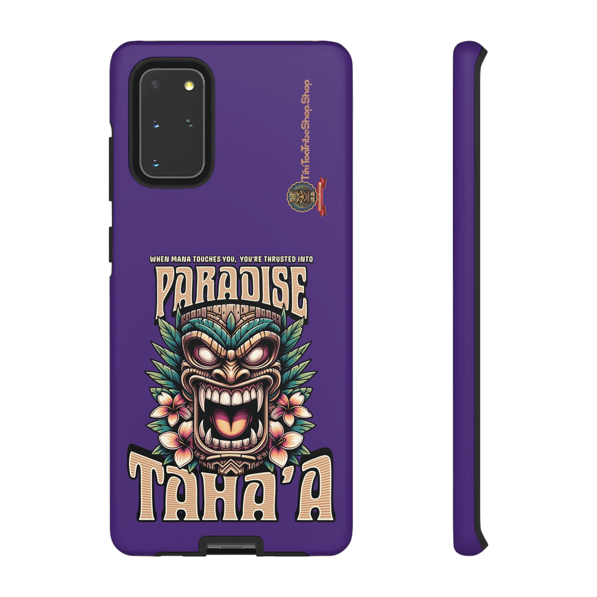 Tahaa – Coque Antichoc Premium « Tiki Féroce » | Design Tribal & Protection Maximale
