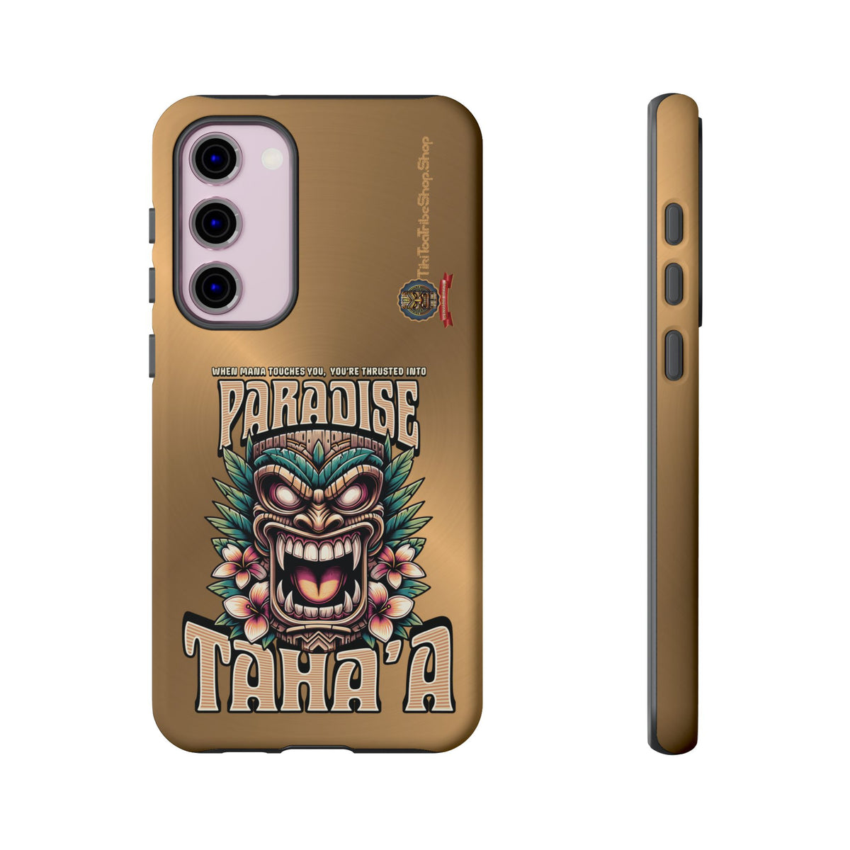 Tahaa – Coque Antichoc Premium « Tiki Féroce » | Design Tribal & Protection Maximale