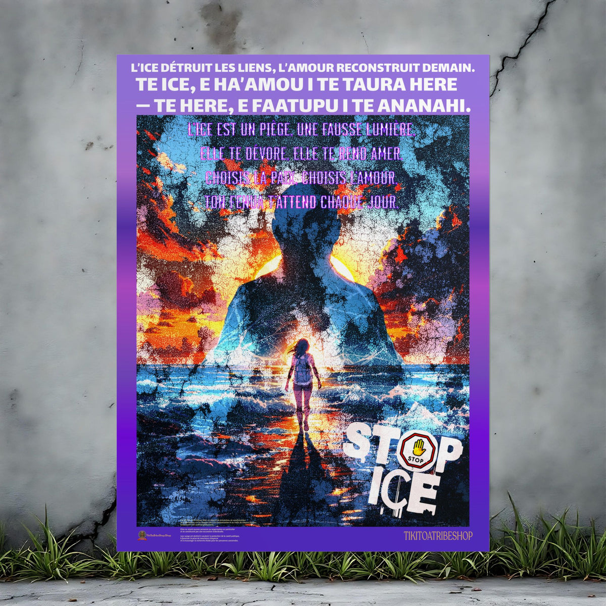 Posters Anti-ICE Polynésie – Affiches de Sensibilisation Contre la Drogue “Paruru i te ora – Brisons les chaînes de l’ICE”