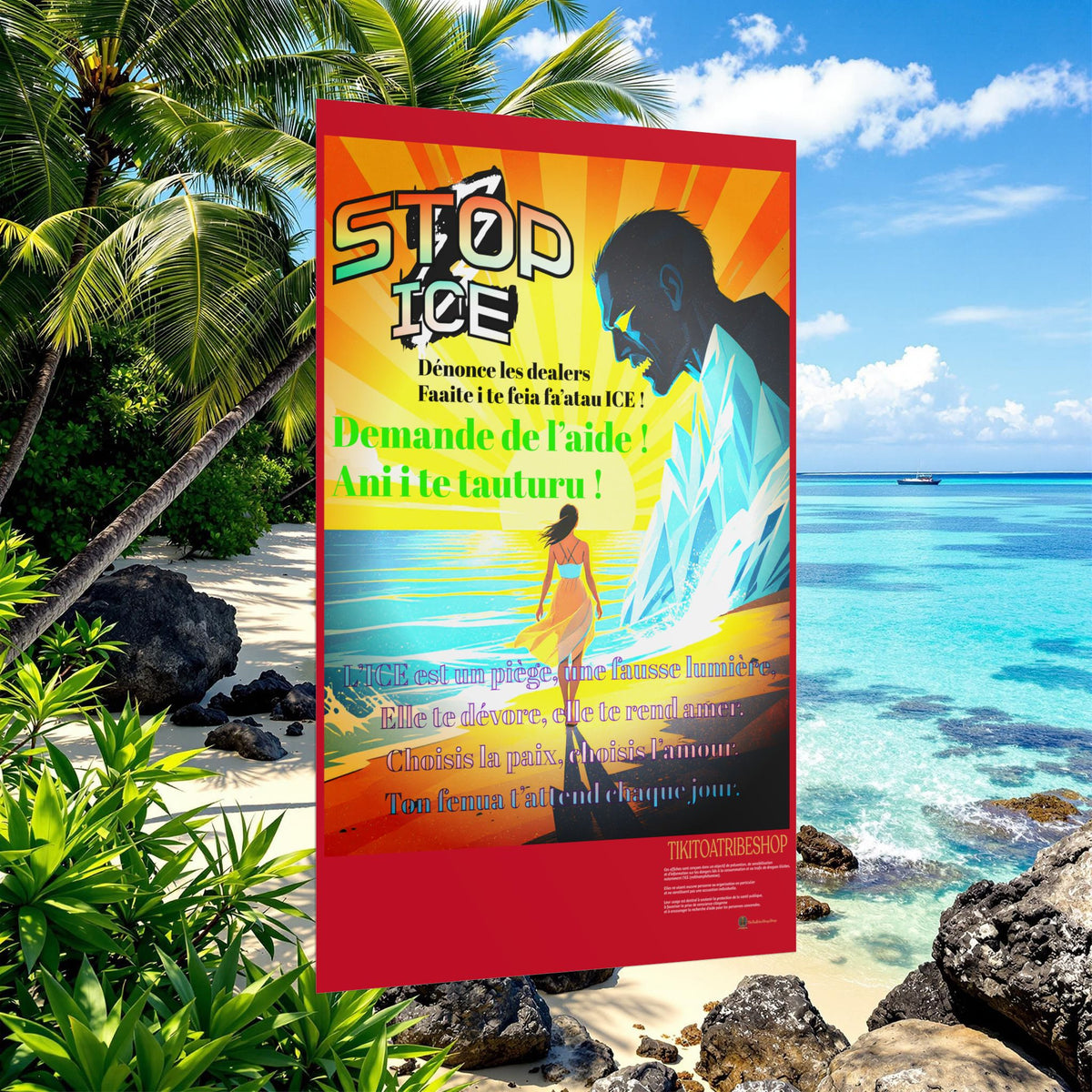 Anti-ICE Polynésie – Affiches de Sensibilisation Contre la Drogue “Paruru i te ora – Brisons les chaînes de l’ICE”