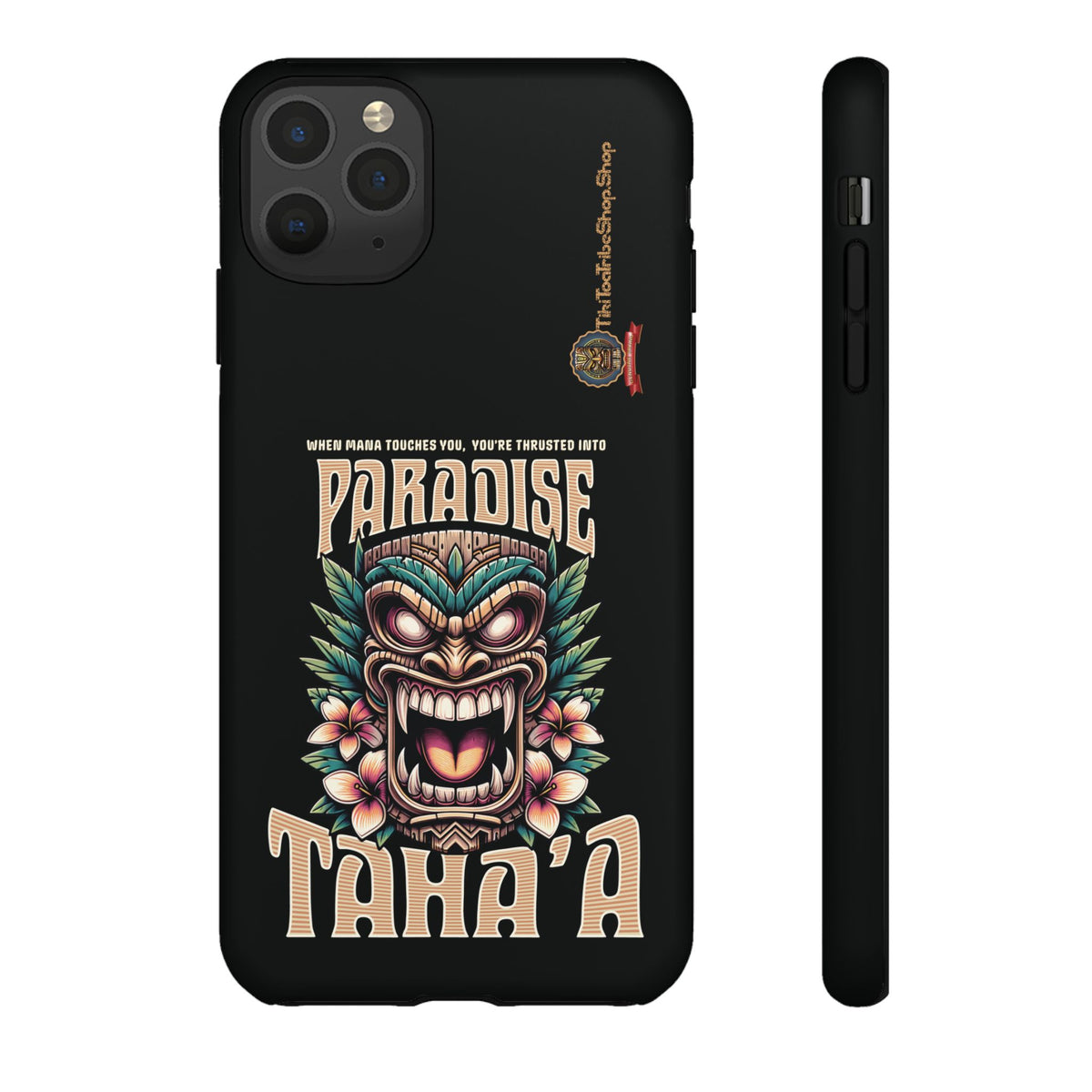 Tahaa – Coque Antichoc Premium « Tiki Féroce » | Design Tribal & Protection Maximale