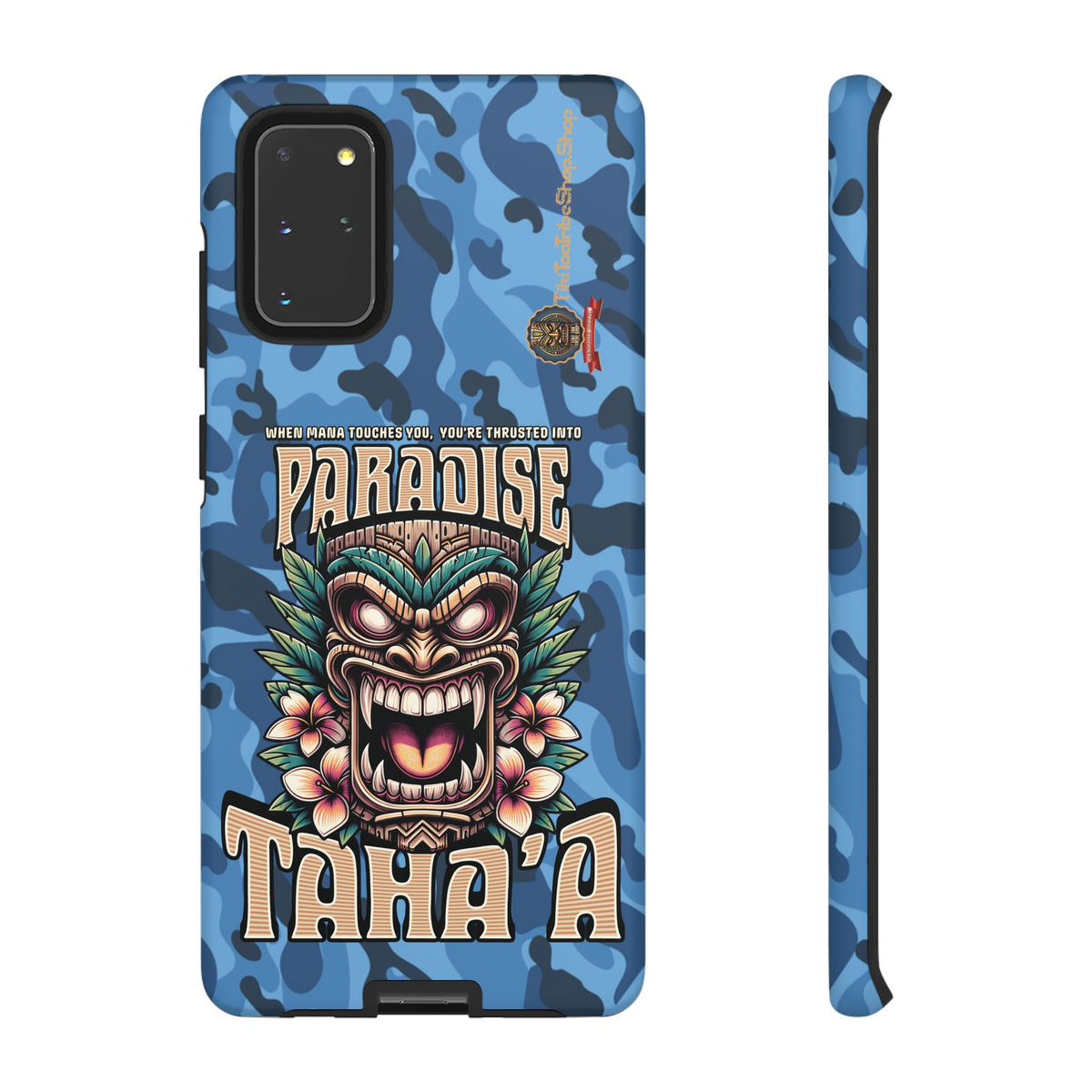Tahaa – Coque Antichoc Premium « Tiki Féroce » | Design Tribal & Protection Maximale