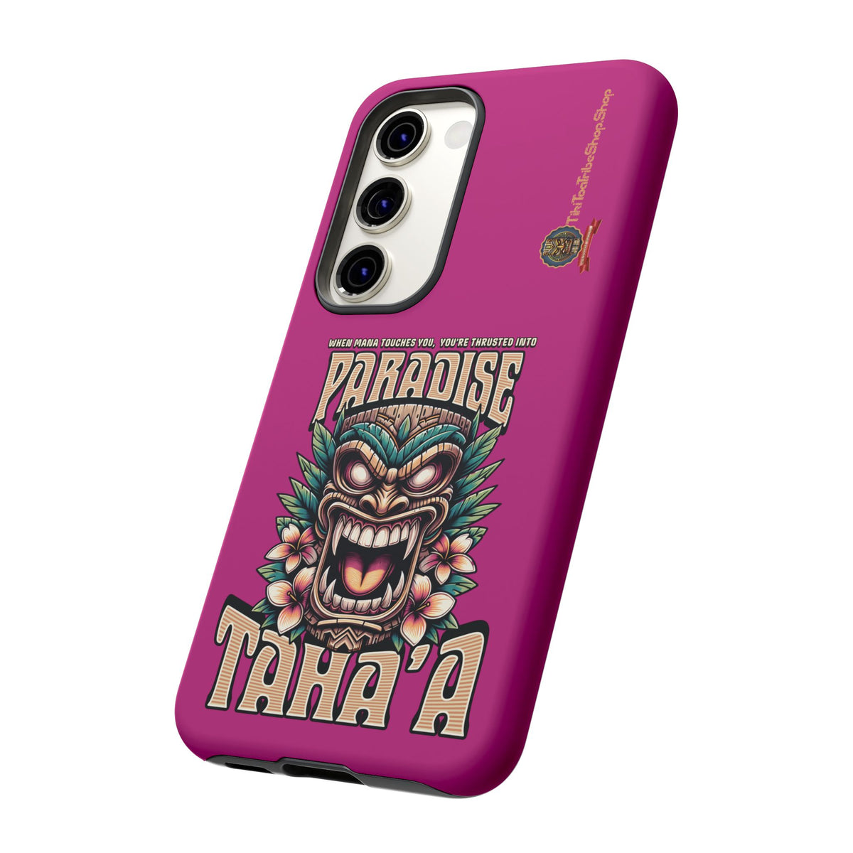 Tahaa – Coque Antichoc Premium « Tiki Féroce » | Design Tribal & Protection Maximale