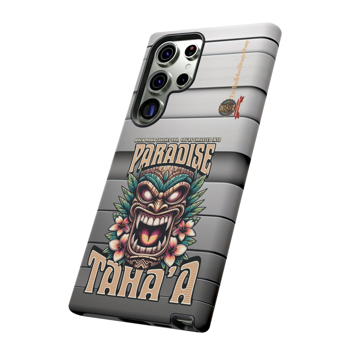 Tahaa – Coque Antichoc Premium « Tiki Féroce » | Design Tribal & Protection Maximale