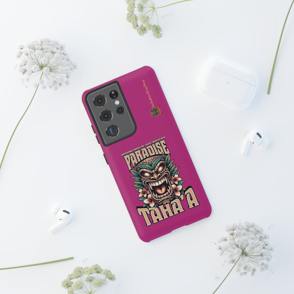 Tahaa – Coque Antichoc Premium « Tiki Féroce » | Design Tribal & Protection Maximale