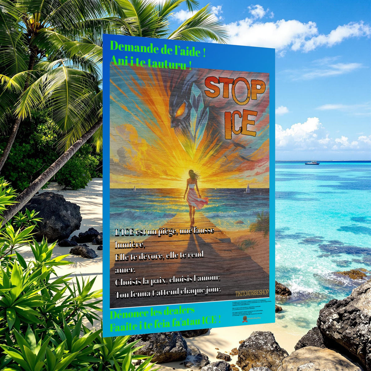 Posters Anti-ICE Polynésie – Affiches de Sensibilisation Contre la Drogue “Paruru i te ora – Brisons les chaînes de l’ICE”