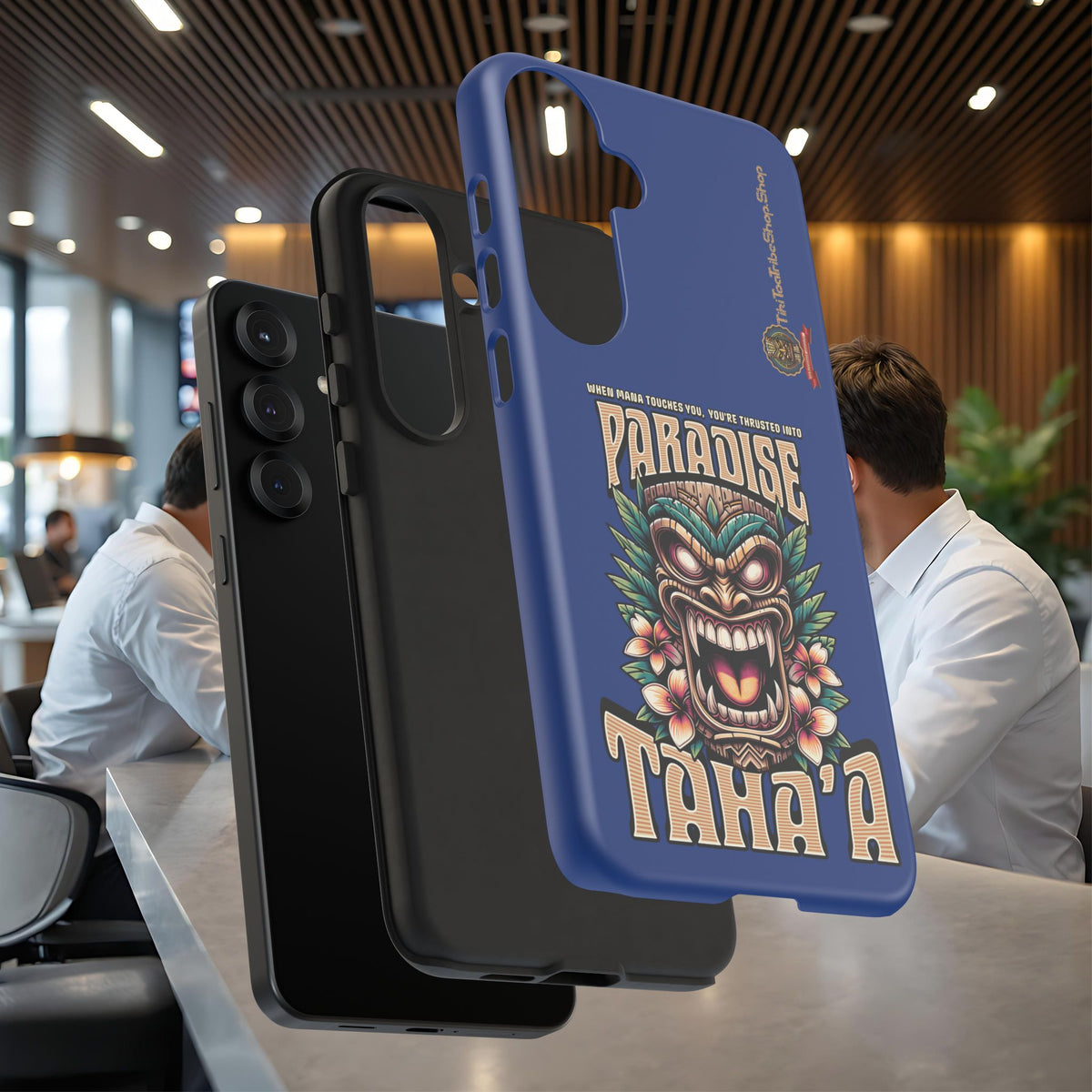 Tahaa – Coque Antichoc Premium « Tiki Féroce » | Design Tribal & Protection Maximale