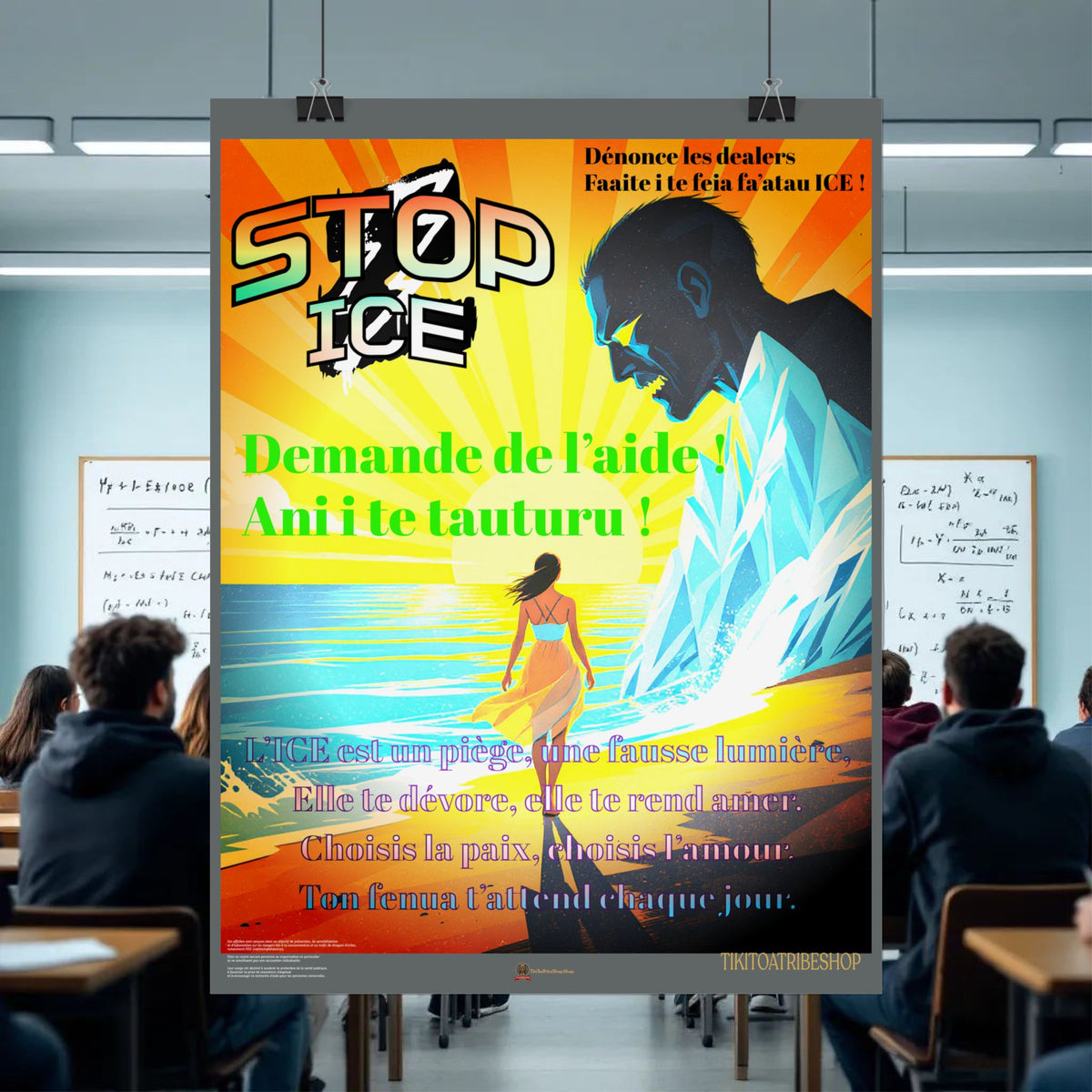 Anti-ICE Polynésie – Affiches de Sensibilisation Contre la Drogue “Paruru i te ora – Brisons les chaînes de l’ICE”