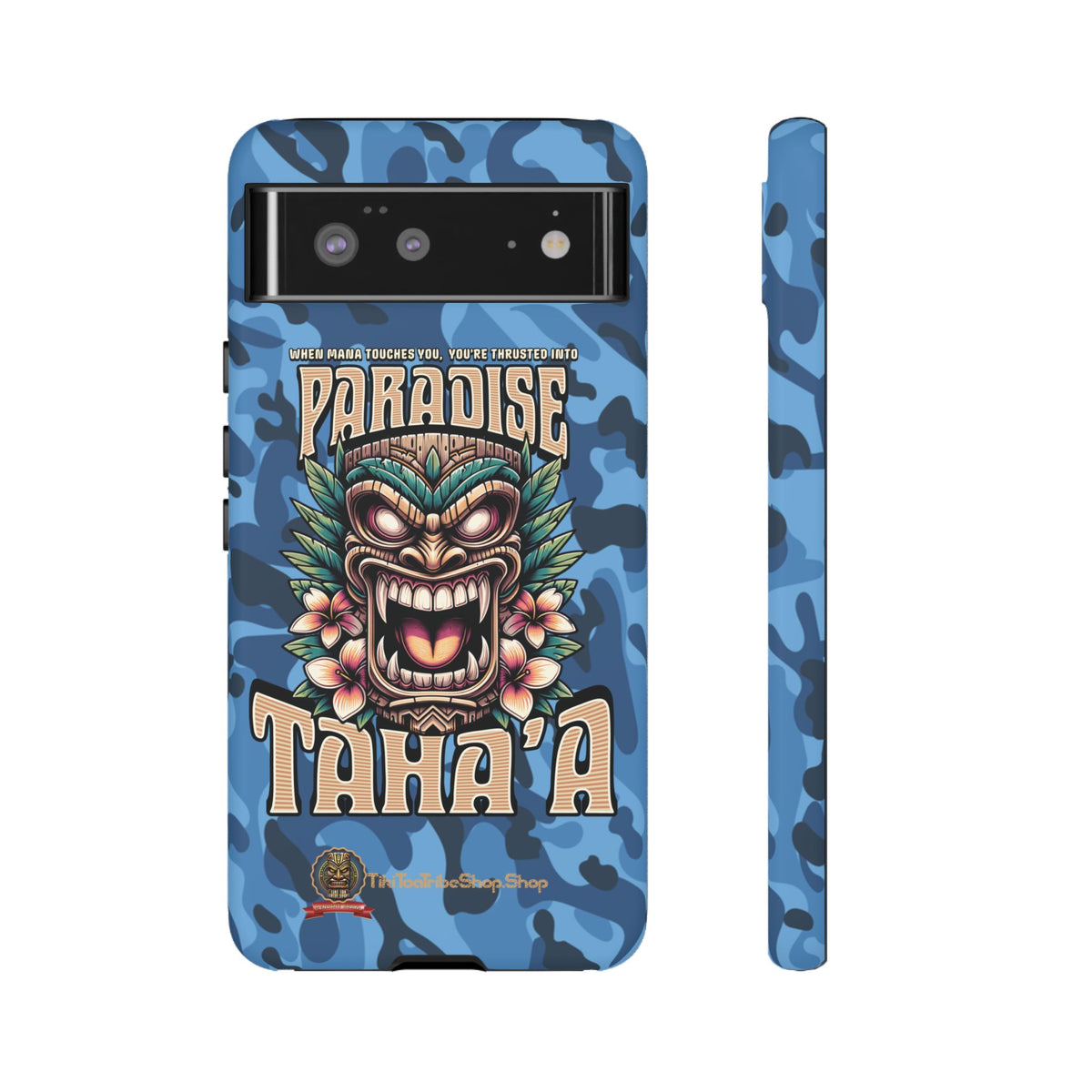 Tahaa – Coque Antichoc Premium « Tiki Féroce » | Design Tribal & Protection Maximale