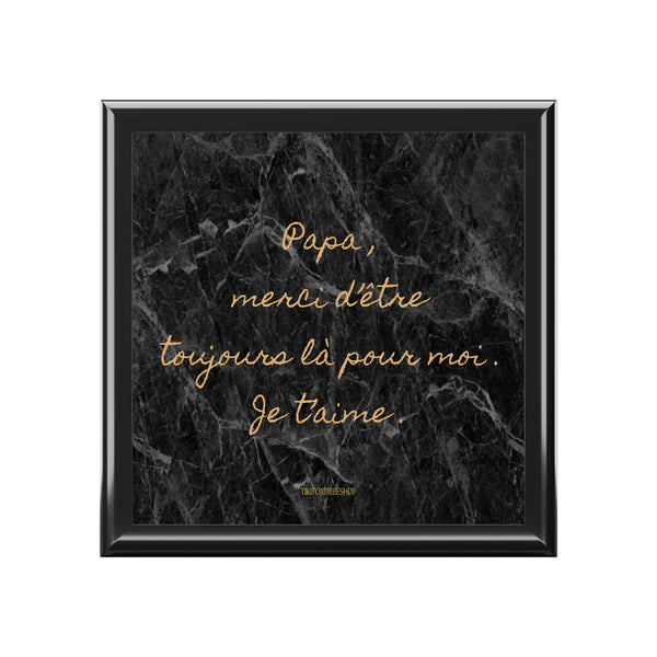 Coffret à Bijoux en bois noble avec carreaux céramique