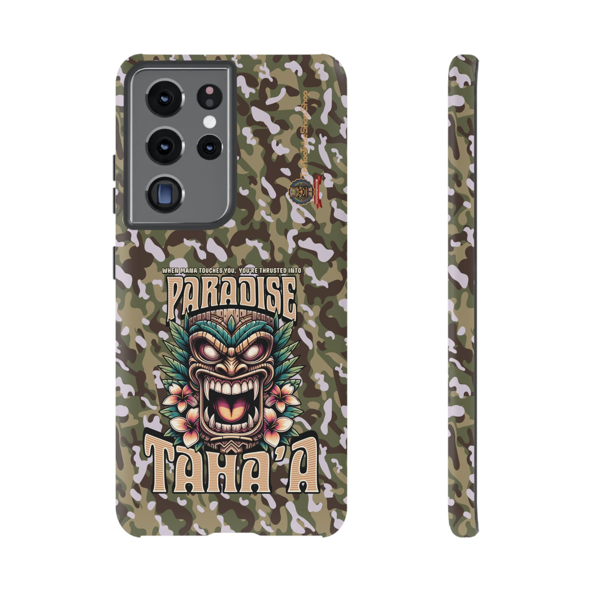 Tahaa – Coque Antichoc Premium « Tiki Féroce » | Design Tribal & Protection Maximale