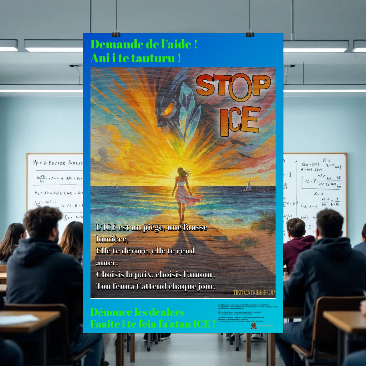 Posters Anti-ICE Polynésie – Affiches de Sensibilisation Contre la Drogue “Paruru i te ora – Brisons les chaînes de l’ICE”