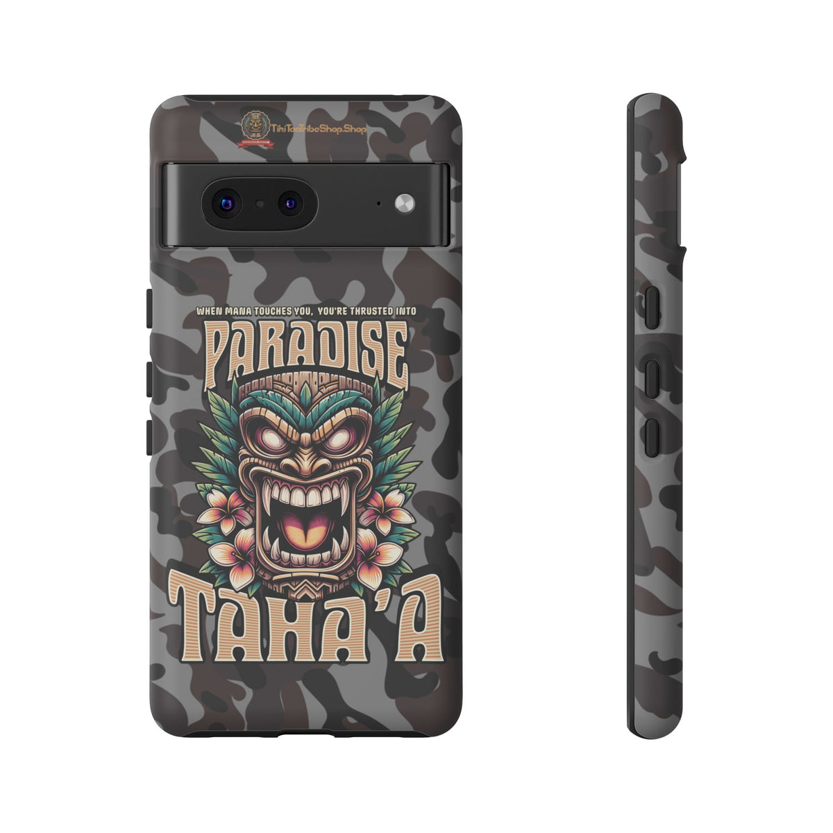 Tahaa – Coque Antichoc Premium « Tiki Féroce » | Design Tribal & Protection Maximale