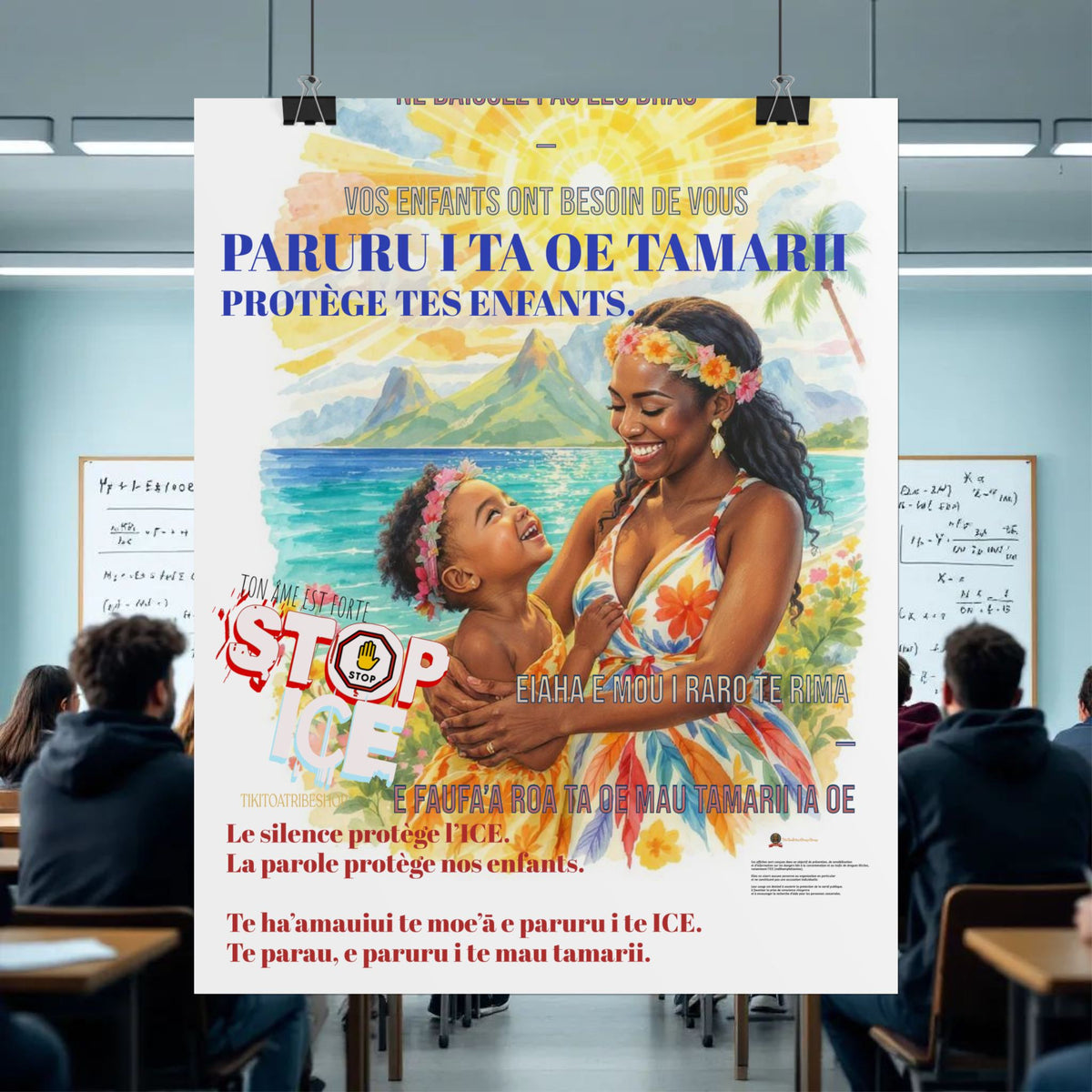 Posters Anti-ICE Polynésie – Affiches de Sensibilisation Contre la Drogue “Paruru i te ora – Brisons les chaînes de l’ICE”