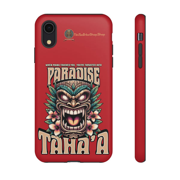 Tahaa – Coque Antichoc Premium « Tiki Féroce » | Design Tribal & Protection Maximale