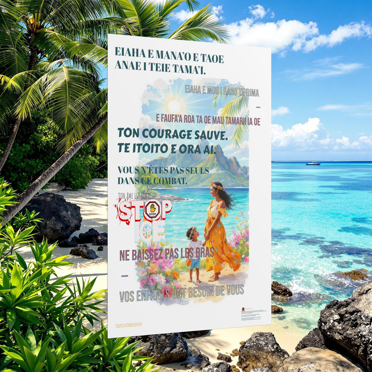 Posters Anti-ICE Polynésie – Affiches de Sensibilisation Contre la Drogue “Paruru i te ora – Brisons les chaînes de l’ICE”