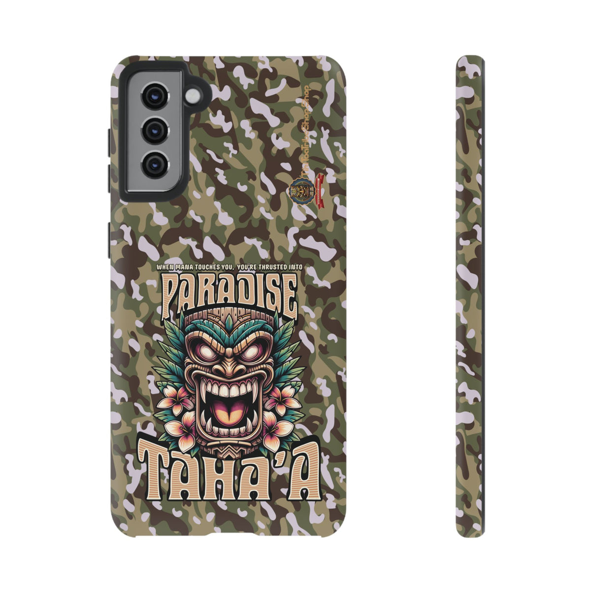 Tahaa – Coque Antichoc Premium « Tiki Féroce » | Design Tribal & Protection Maximale