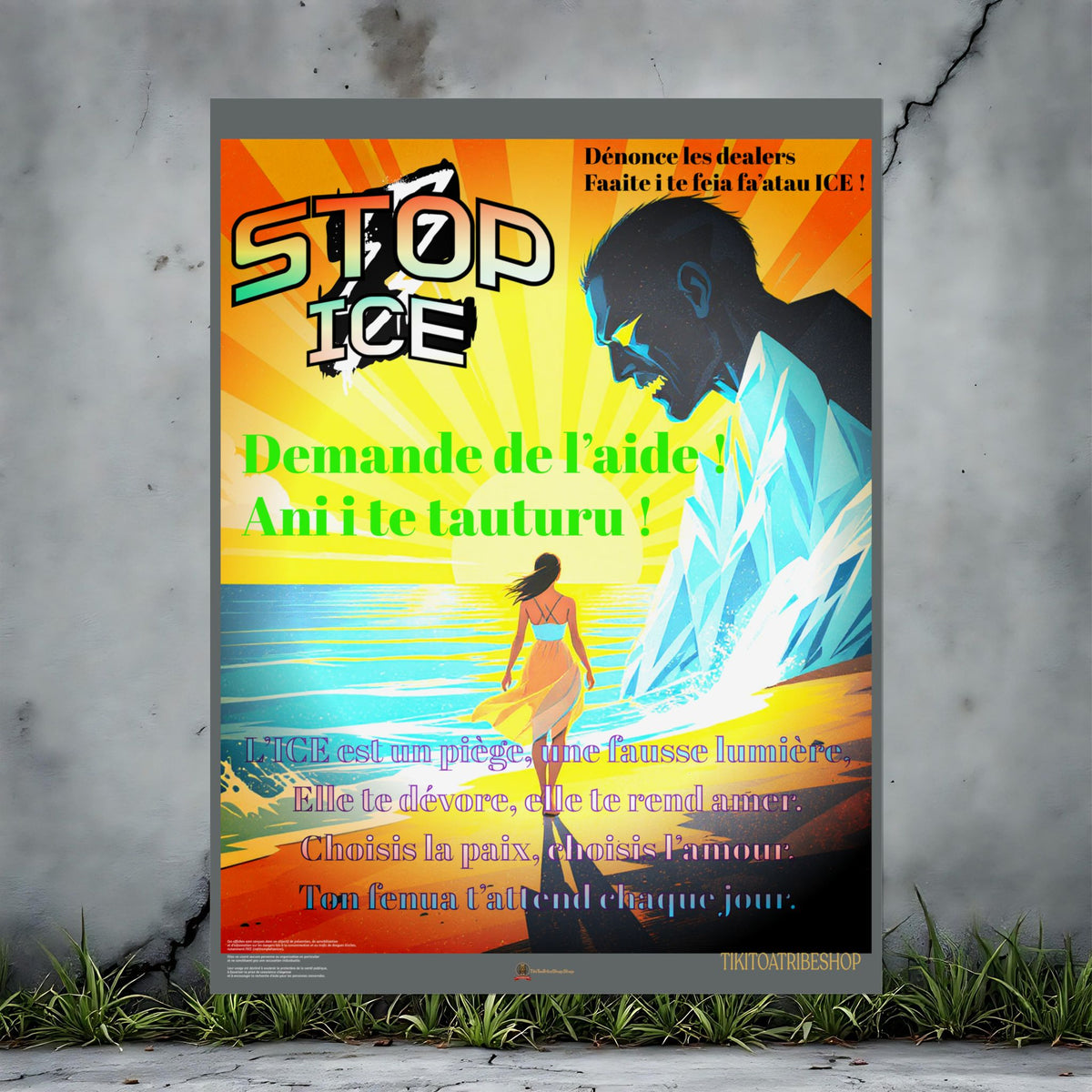 Anti-ICE Polynésie – Affiches de Sensibilisation Contre la Drogue “Paruru i te ora – Brisons les chaînes de l’ICE”