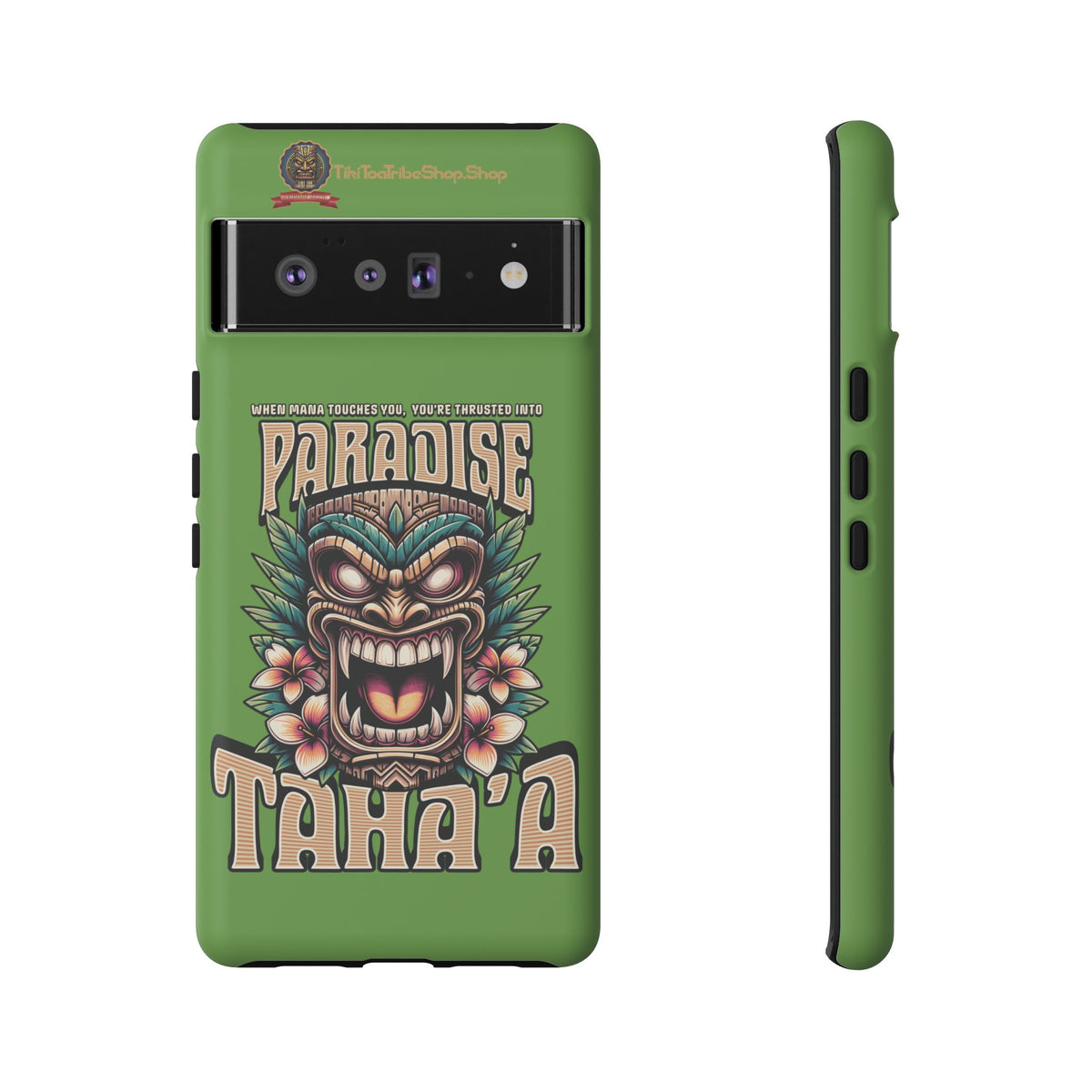 Tahaa – Coque Antichoc Premium « Tiki Féroce » | Design Tribal & Protection Maximale