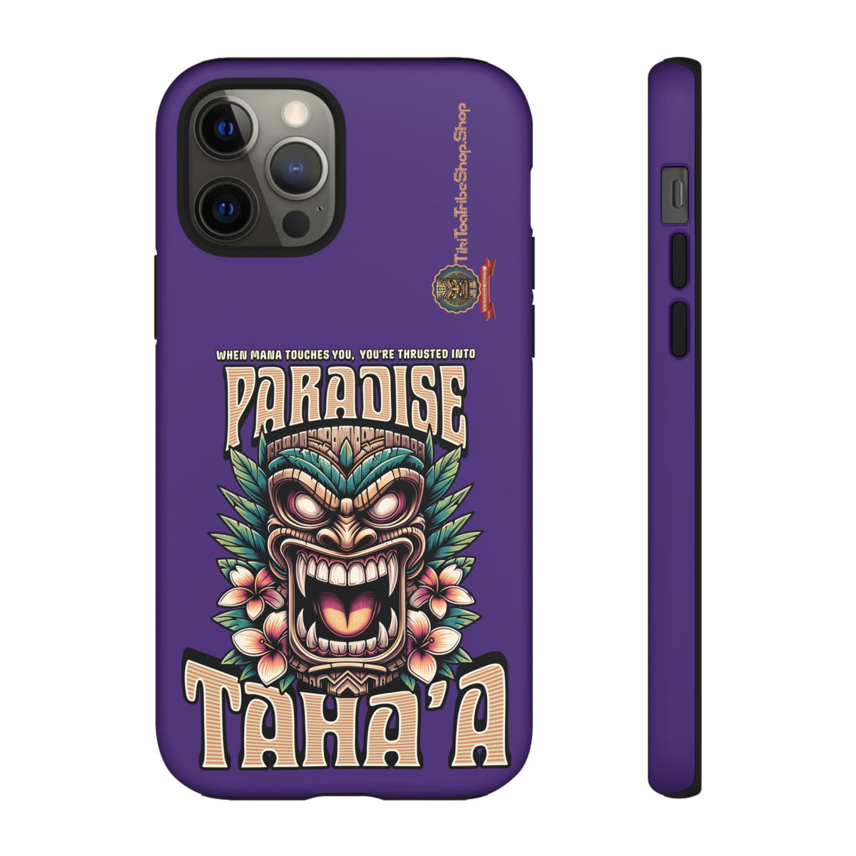 Tahaa – Coque Antichoc Premium « Tiki Féroce » | Design Tribal & Protection Maximale