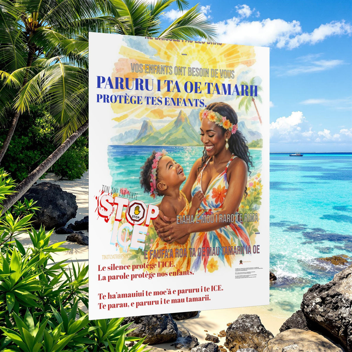 Posters Anti-ICE Polynésie – Affiches de Sensibilisation Contre la Drogue “Paruru i te ora – Brisons les chaînes de l’ICE”
