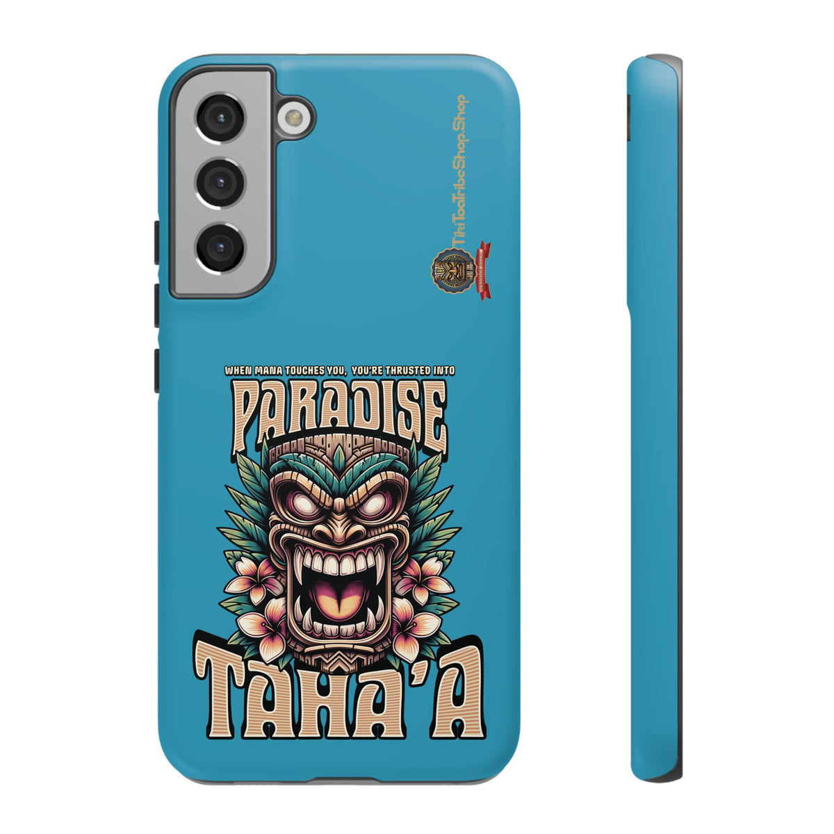 Tahaa – Coque Antichoc Premium « Tiki Féroce » | Design Tribal & Protection Maximale