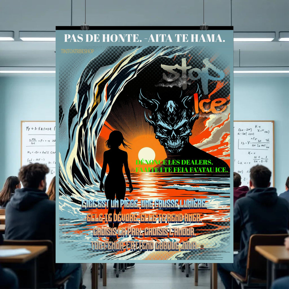 Posters Anti-ICE Polynésie – Affiches de Sensibilisation Contre la Drogue “Paruru i te ora – Brisons les chaînes de l’ICE”