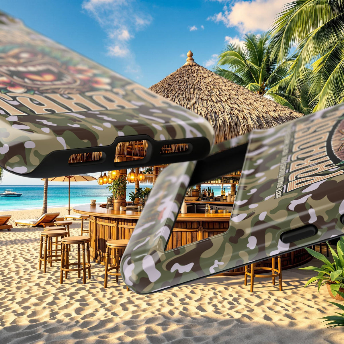 Tahaa – Coque Antichoc Premium « Tiki Féroce » | Design Tribal & Protection Maximale