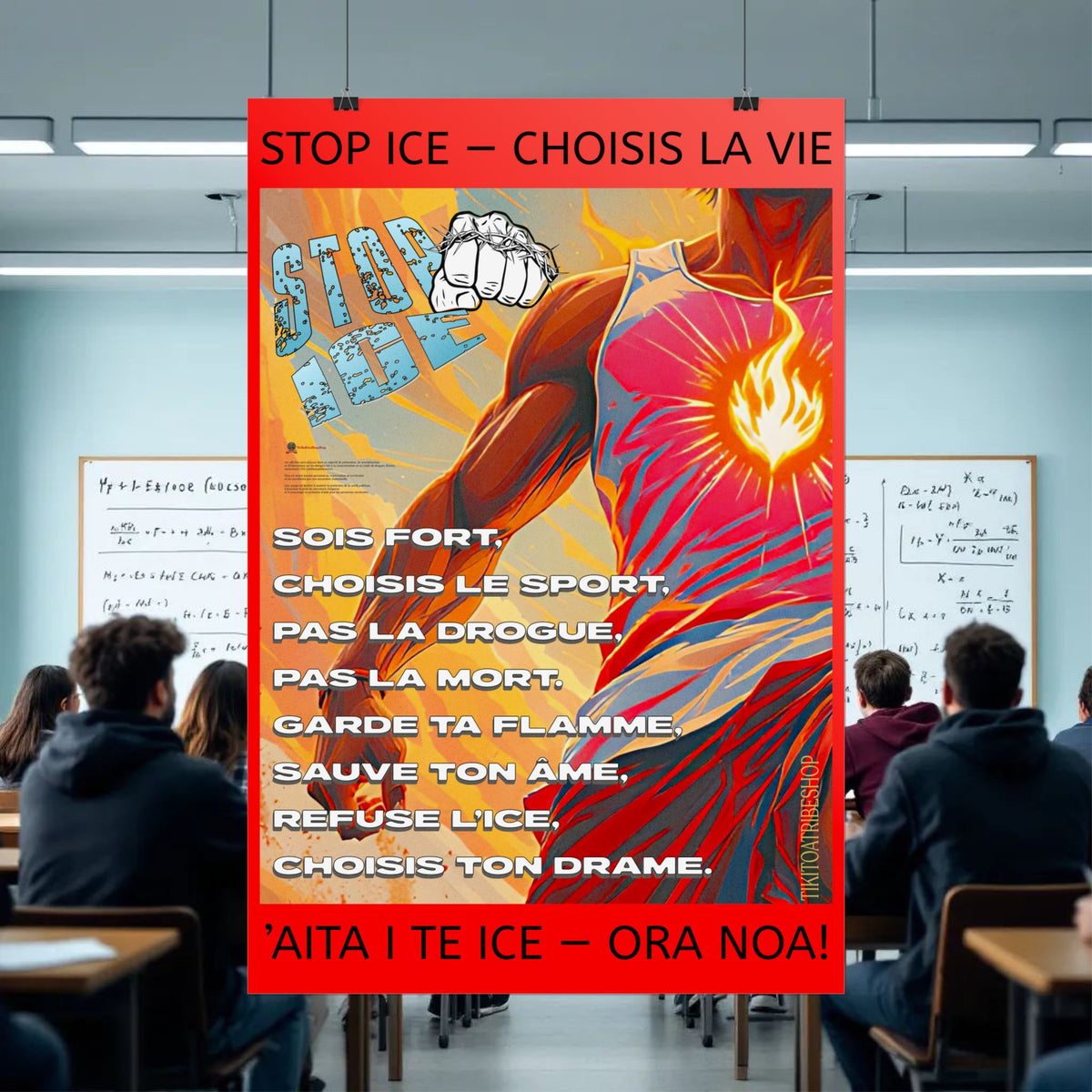 Posters Anti-ICE Polynésie – Affiches de Sensibilisation Contre la Drogue Paruru i te ora – Brisons les chaînes de l’ICE