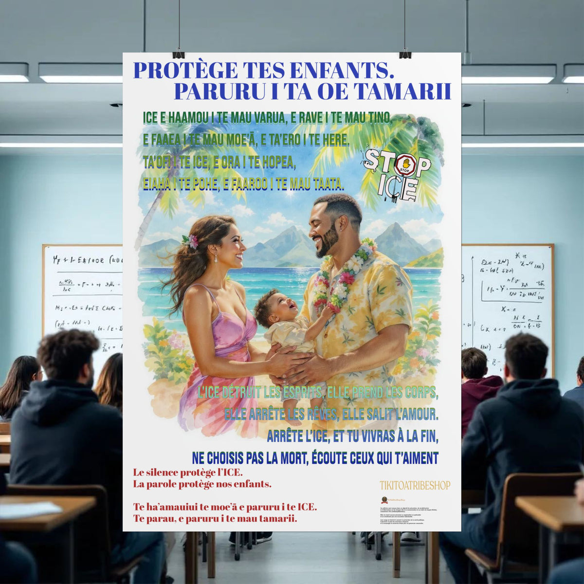 Posters Anti-ICE Polynésie – Affiches de Sensibilisation Contre la Drogue “Paruru i te ora – Brisons les chaînes de l’ICE”