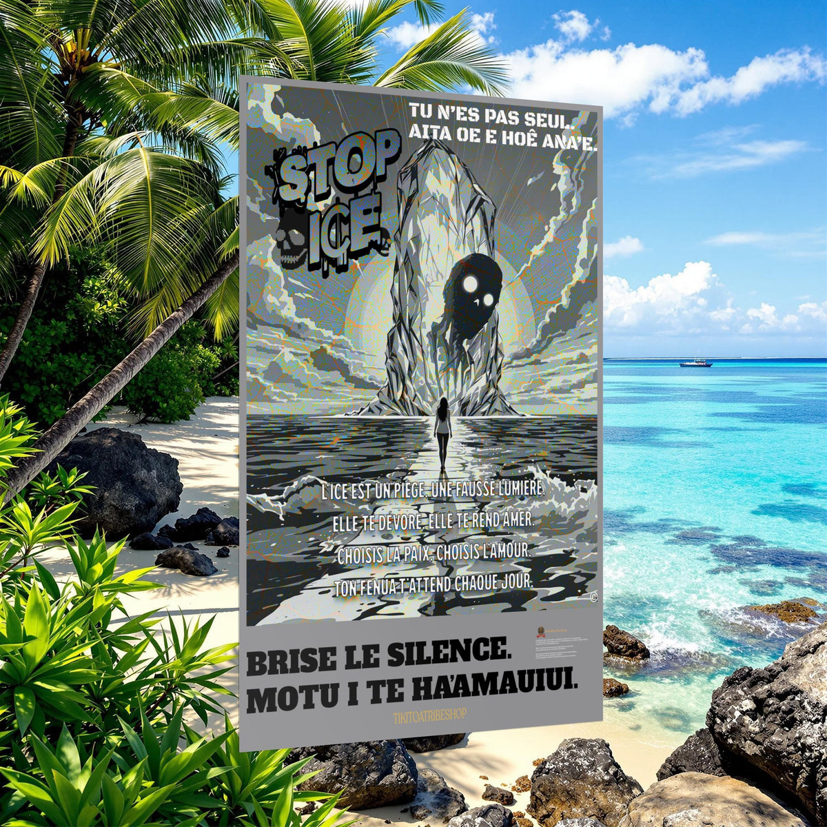 Posters Anti-ICE Polynésie – Affiches de Sensibilisation Contre la Drogue “Paruru i te ora – Brisons les chaînes de l’ICE”