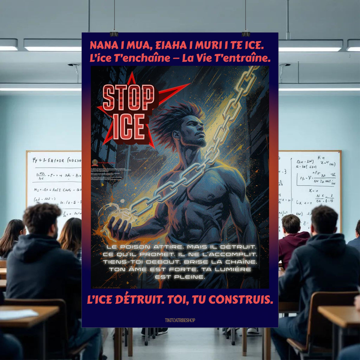 Posters Anti-ICE Polynésie – Affiches de Sensibilisation Contre la Drogue “Paruru i te ora – Brisons les chaînes de l’ICE”