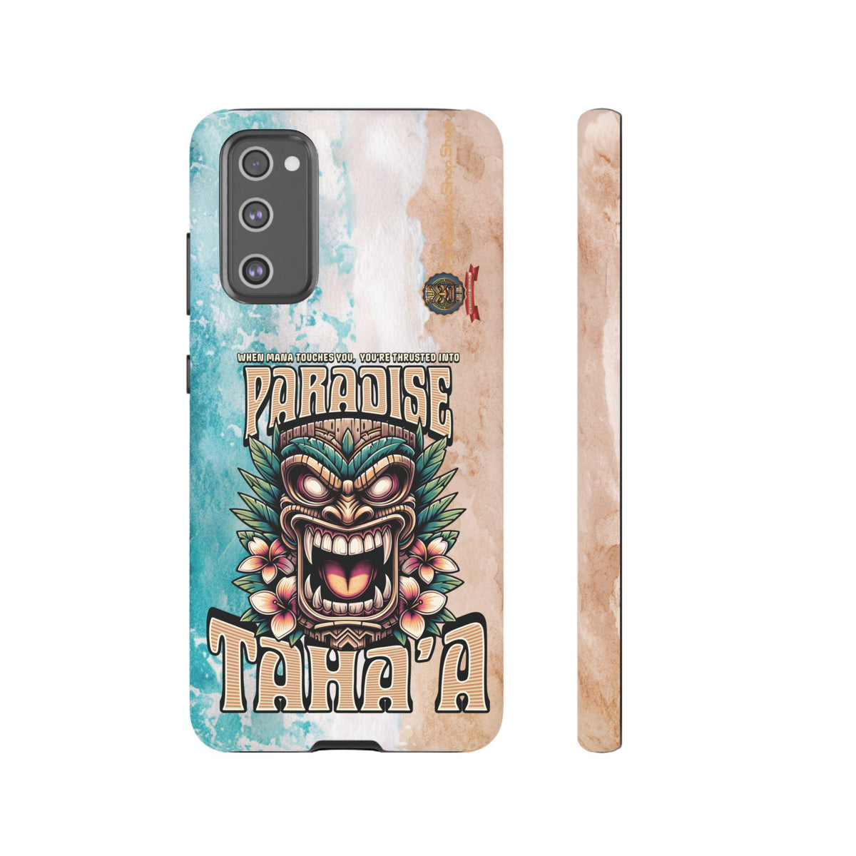 Tahaa – Coque Antichoc Premium « Tiki Féroce » | Design Tribal & Protection Maximale