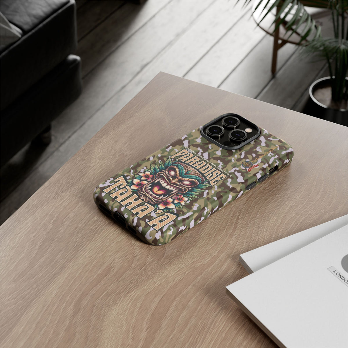 Tahaa – Coque Antichoc Premium « Tiki Féroce » | Design Tribal & Protection Maximale