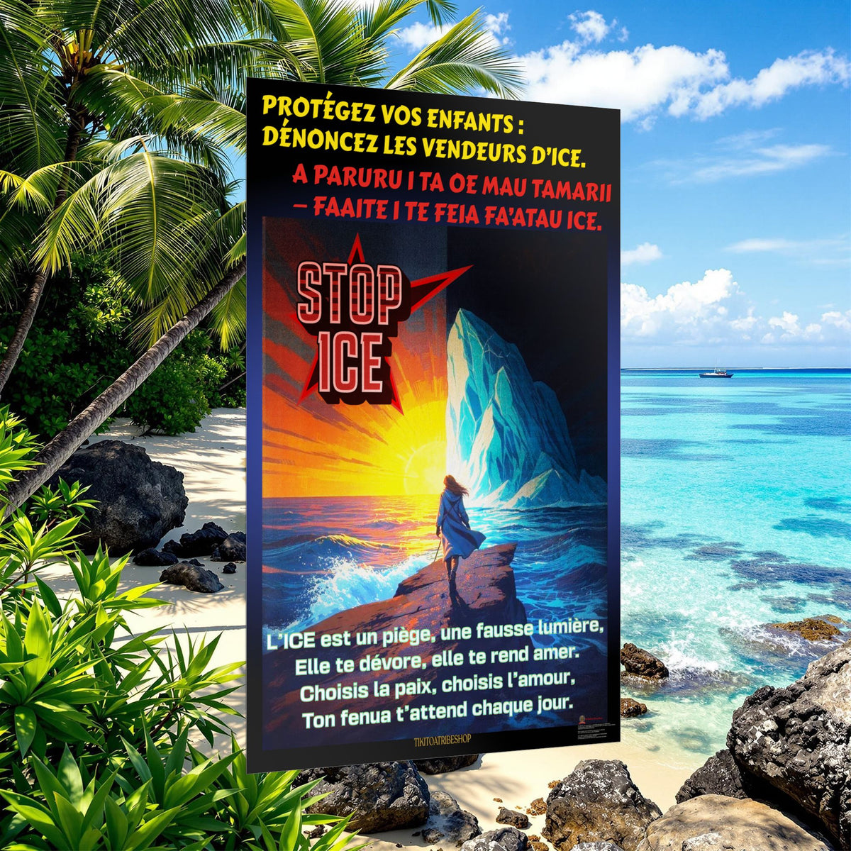 Posters Anti-ICE Polynésie – Affiches de Sensibilisation Contre la Drogue “Paruru i te ora – Brisons les chaînes de l’ICE”