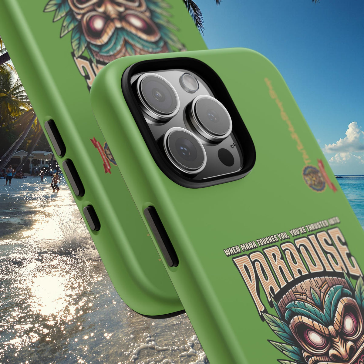 Tahaa – Coque Antichoc Premium « Tiki Féroce » | Design Tribal & Protection Maximale