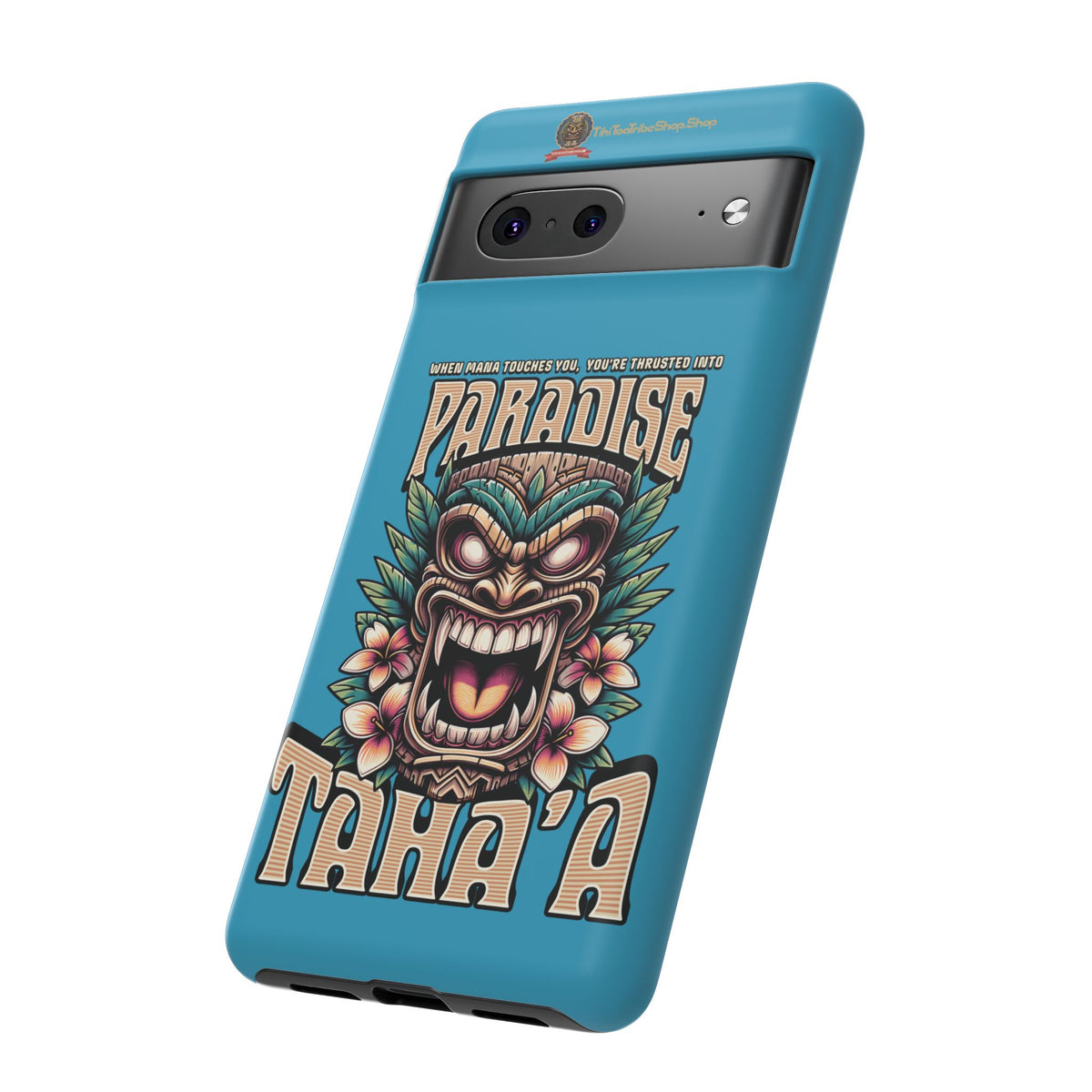 Tahaa – Coque Antichoc Premium « Tiki Féroce » | Design Tribal & Protection Maximale