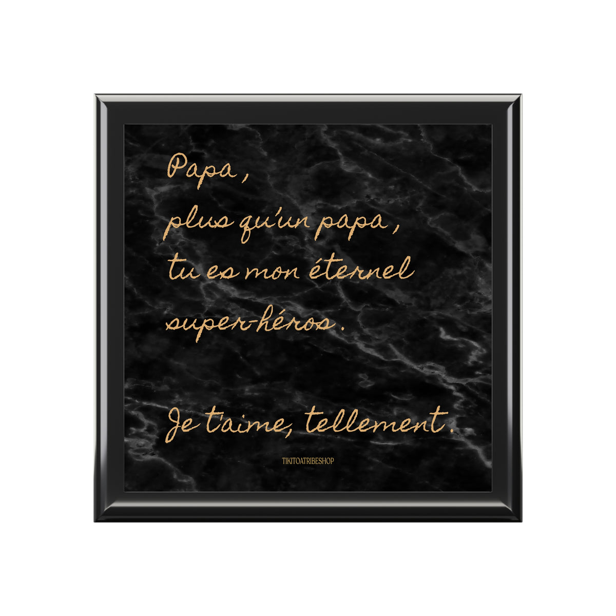 Coffret à Bijoux en bois noble avec carreaux céramique