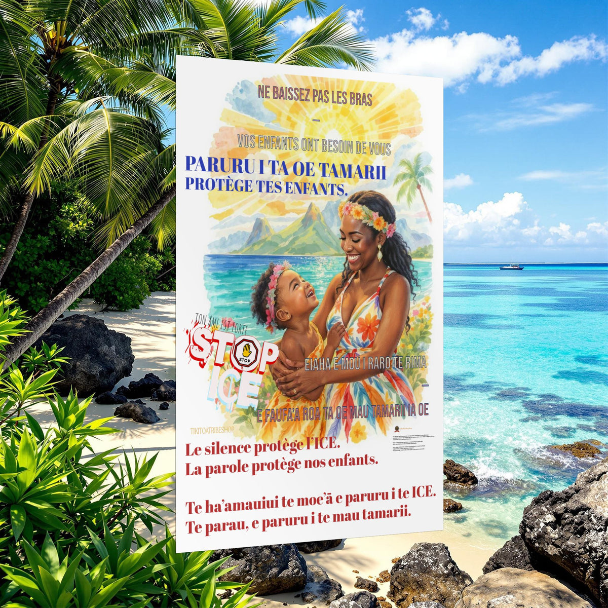 Posters Anti-ICE Polynésie – Affiches de Sensibilisation Contre la Drogue “Paruru i te ora – Brisons les chaînes de l’ICE”
