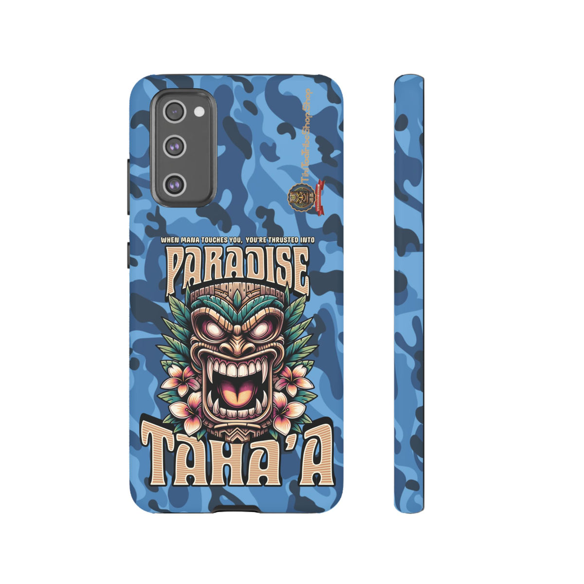 Tahaa – Coque Antichoc Premium « Tiki Féroce » | Design Tribal & Protection Maximale