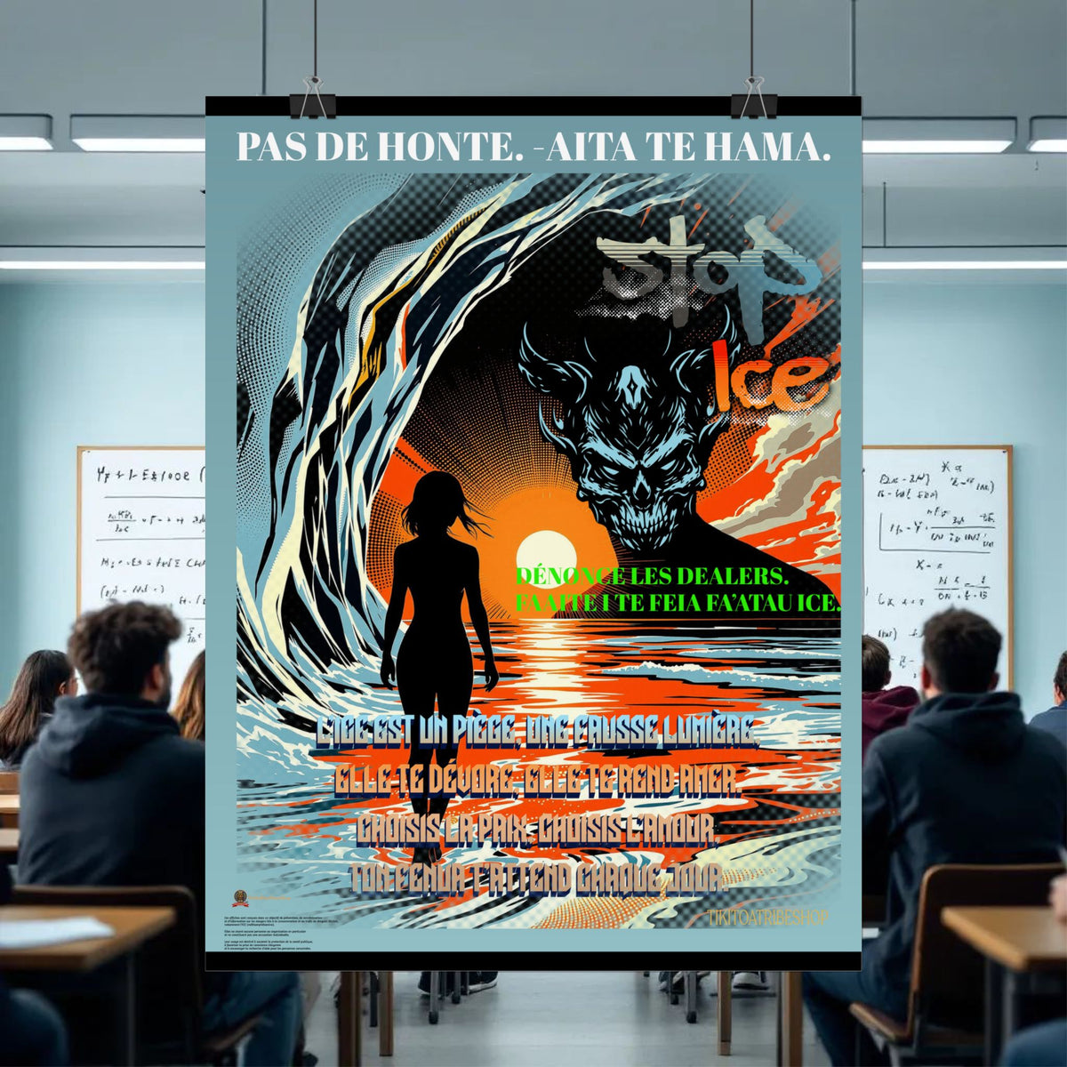 Posters Anti-ICE Polynésie – Affiches de Sensibilisation Contre la Drogue “Paruru i te ora – Brisons les chaînes de l’ICE”