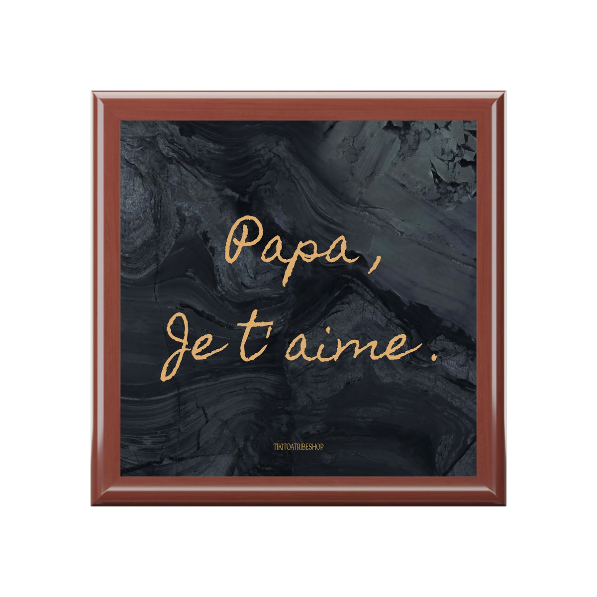 Coffret à Bijoux en bois noble avec carreaux céramique