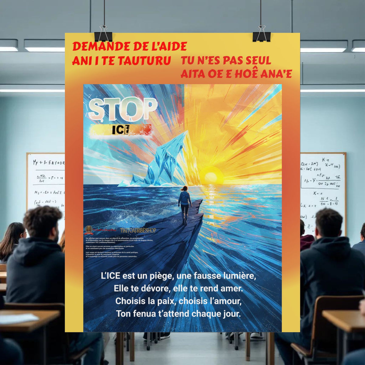 Posters Anti-ICE Polynésie – Affiches de Sensibilisation Contre la Drogue “Paruru i te ora – Brisons les chaînes de l’ICE”